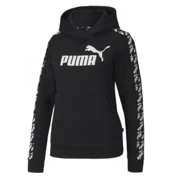 Puma Sweatshirt Puma Logo Amplified Terry Hoodie - Picture 3 of 15
